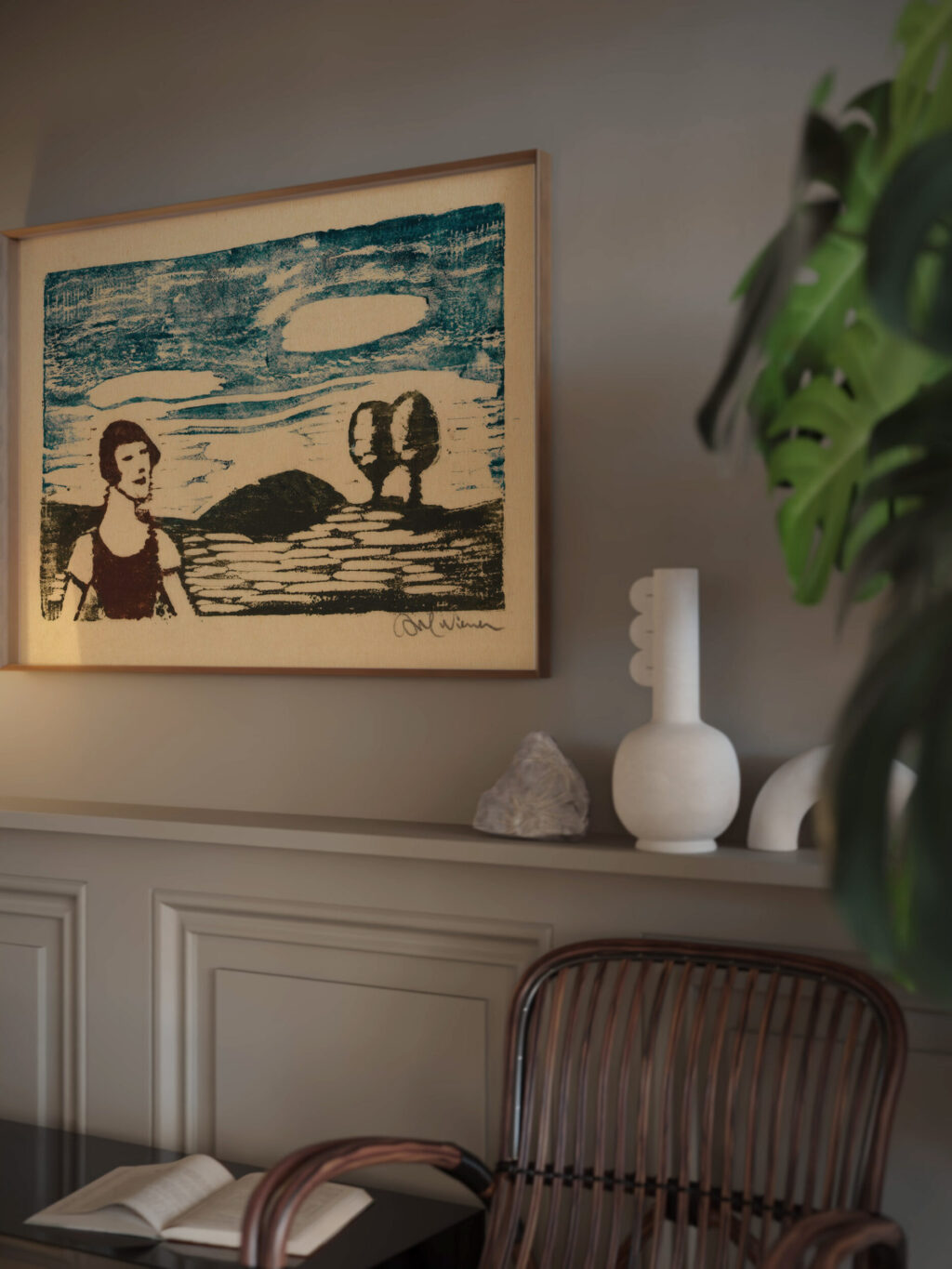 Landschaft mit Frau around 1930 Karl Wiener video mockup