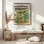 Landschaft mit Ruckenfigur zwischen Buschen 1935 Oskar Schlemmer 5 mockup