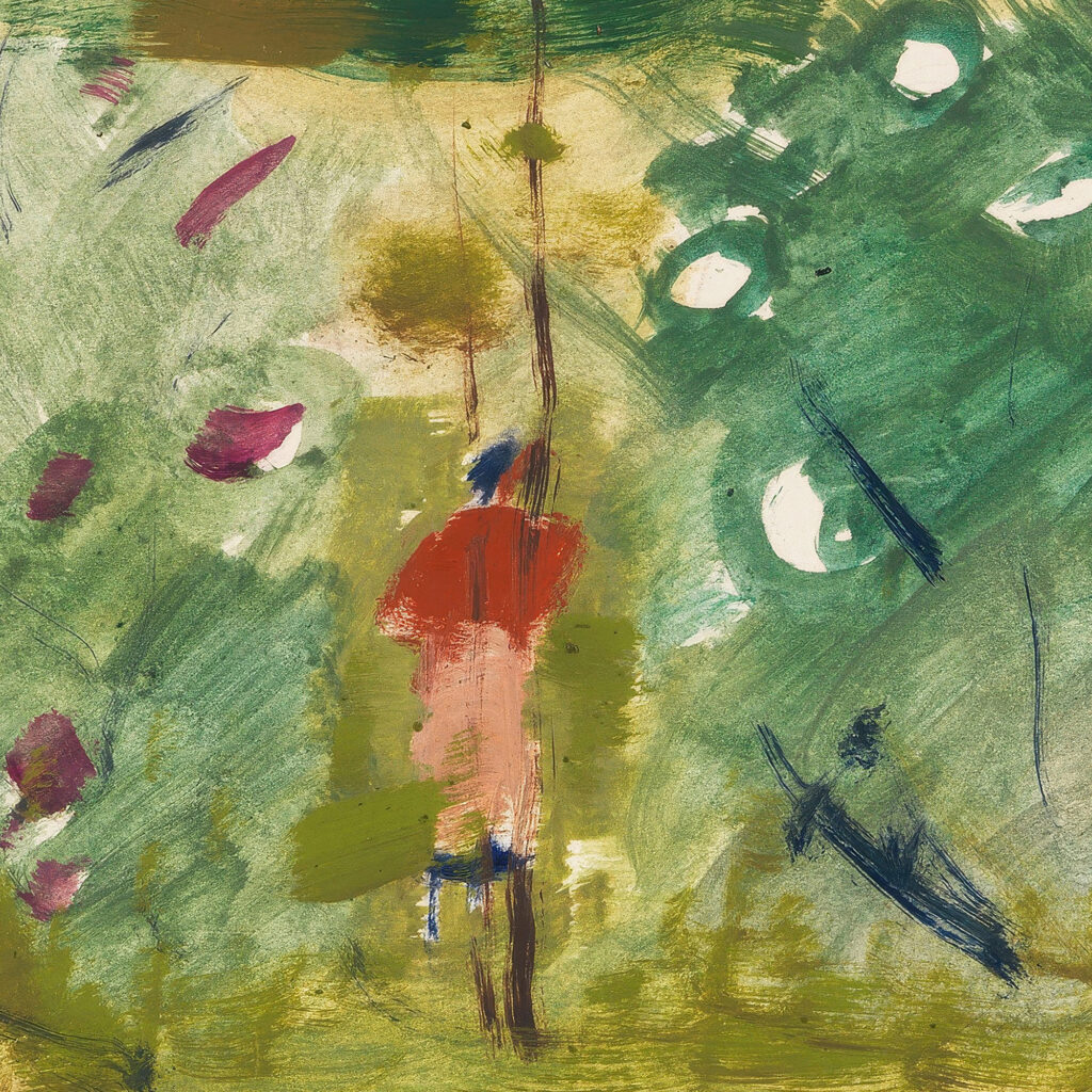 Landschaft mit Ruckenfigur zwischen Buschen 1935 Oskar Schlemmer 8 mockup