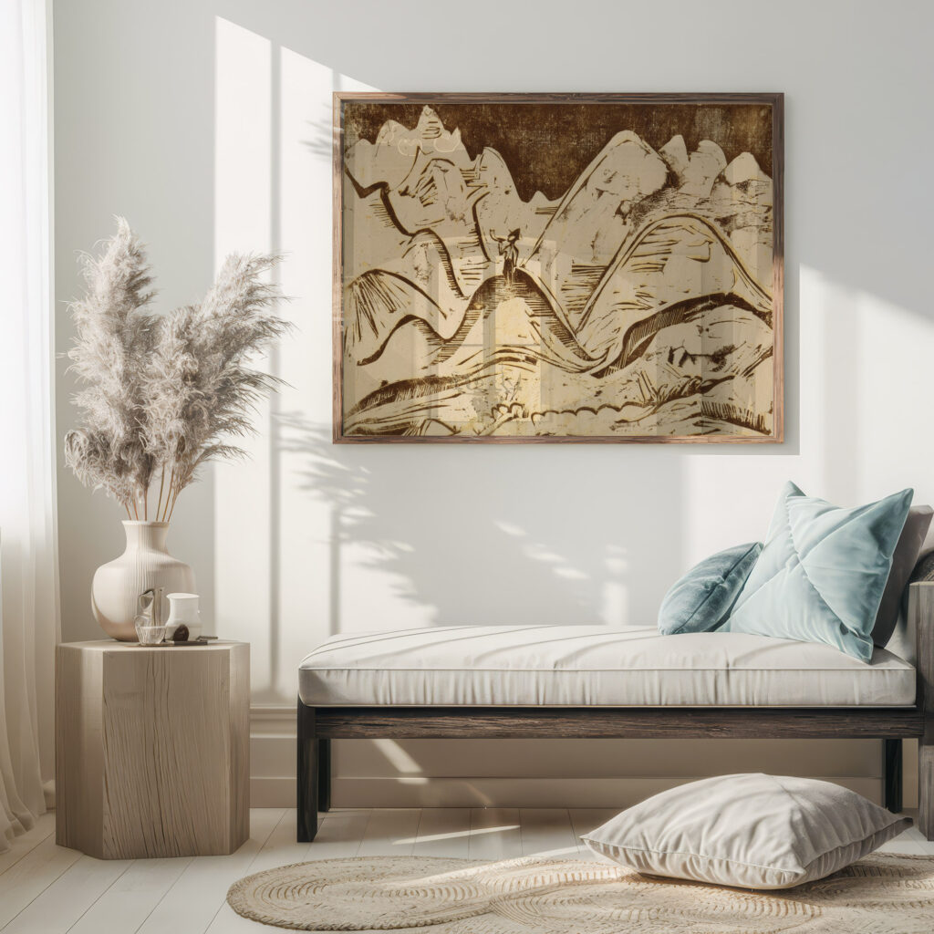 Landschaft mit blasendem Hirten 1923 Ernst Ludwig Kirchner 5 mockup