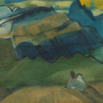 Landschaft mit liegendem Wanderer August Babberger 8 mockup