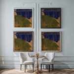 Landschaftsstudie Hirschbergen – Bohmerwald 1908 Egon Schiele framed posters mockup