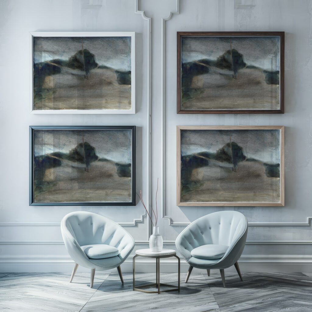 Landschap 1874 1945 Carel Adolph Lion Cachet framed posters mockup