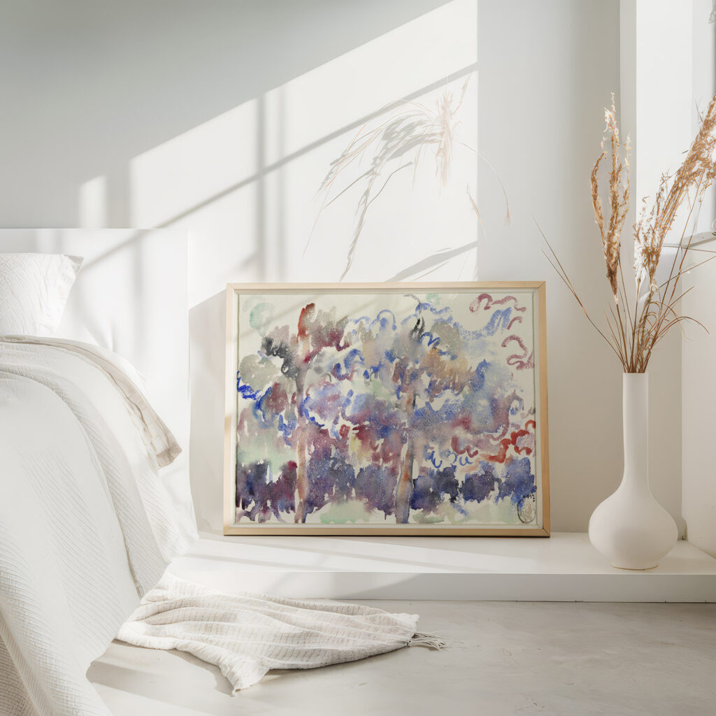 Landschap Boitsfort met bloeiende fruitbomen 1892 1916 Rik Wouters 4 mockup