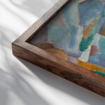 Landschap Landscape 1914 Leo Gestel close up dark wood mockup