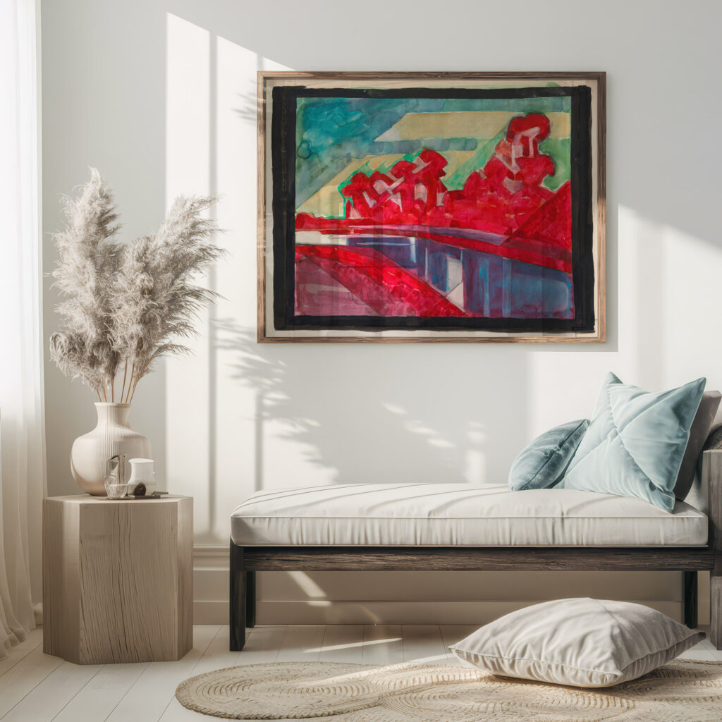 Landschap met bomen langs een vaart 1906 Reijer Stolk 5 mockup