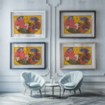Landschap met figuren en een ruiter met monsterkop 1966 Unknown framed posters mockup Landschap met figuren en een ruiter met monsterkop 1966 Unknown framed posters mockup