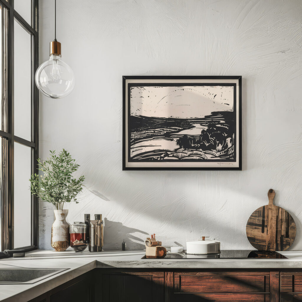 Landschap met meanderende rivier 1888 Henri Jonas 6 mockup