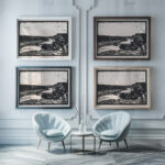 Landschap met meanderende rivier 1888 Henri Jonas framed posters mockup
