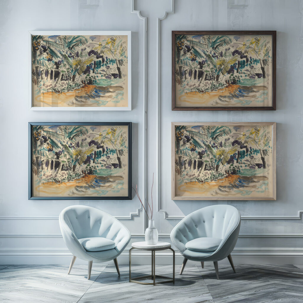 Landschap met palmen 1886 1947 Pierre Jean Apol framed posters mockup