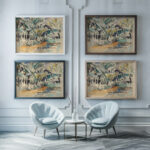 Landschap met palmen 1886 1947 Pierre Jean Apol framed posters mockup