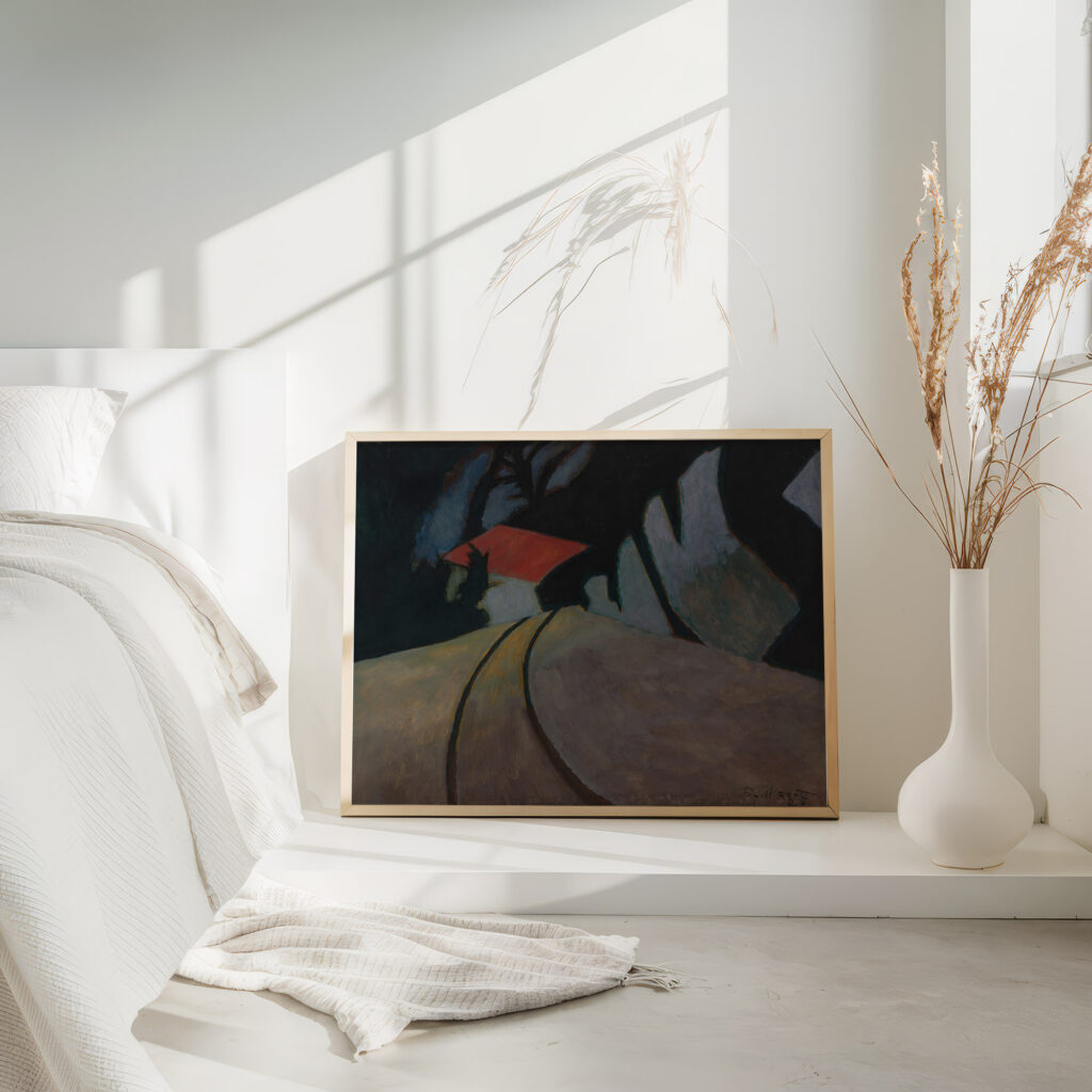 Landschap met rode dak 1926 Leon Spilliaert 4 mockup