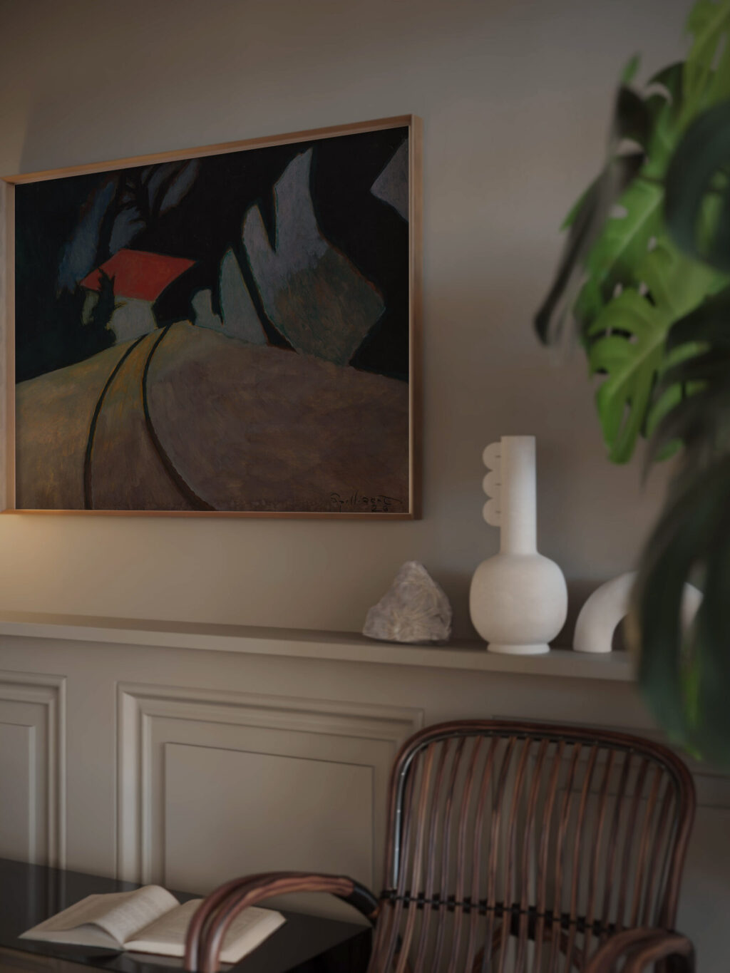 Landschap met rode dak 1926 Leon Spilliaert video mockup