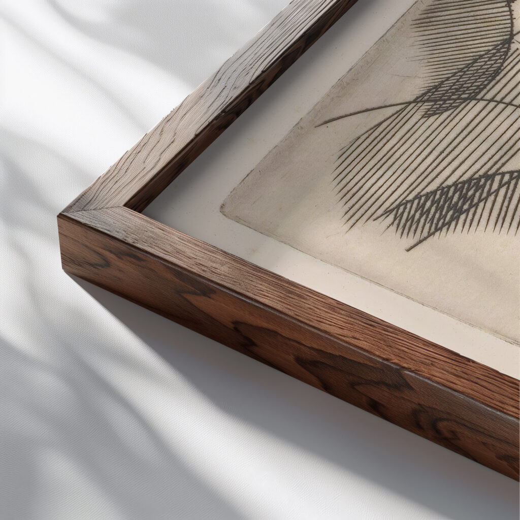 Landschap met rookpluimen 1916 Jean Emile Laboureur close up dark wood mockup