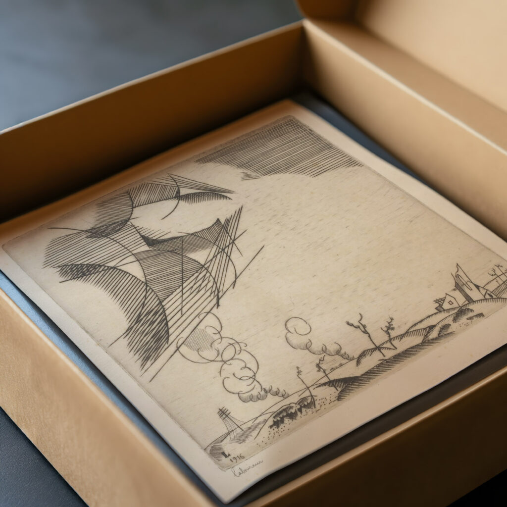 Landschap met rookpluimen 1916 Jean Emile Laboureur video mockup