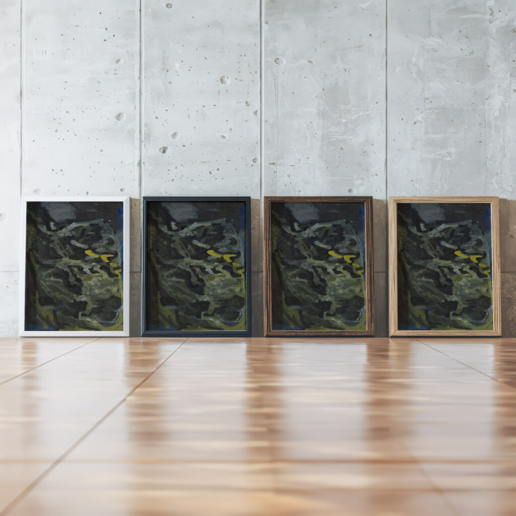 Landskab med traeer 1932 Christian Kongstad Petersen framed posters mockup