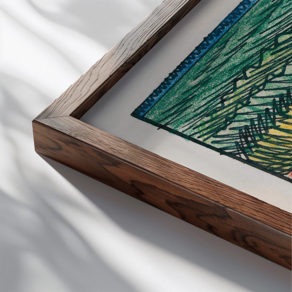 Lange around 1921 Karl Wiener close up dark wood mockup