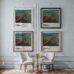 Lange around 1921 Karl Wiener framed posters mockup