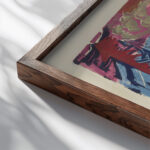 Langmatte bei Monduntergang 1919 Ernst Ludwig Kirchner 1 close up dark wood mockup