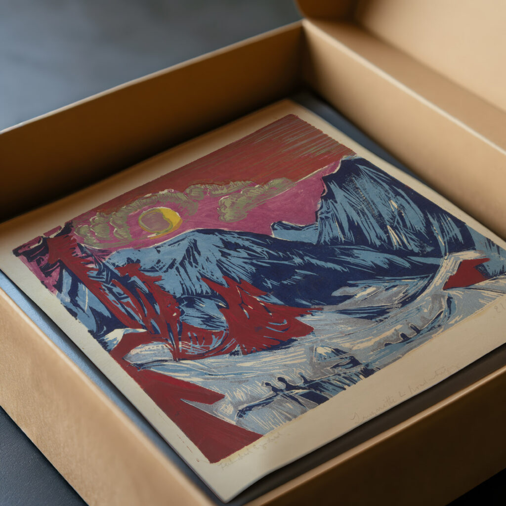 Langmatte bei Monduntergang 1919 Ernst Ludwig Kirchner 1 video mockup