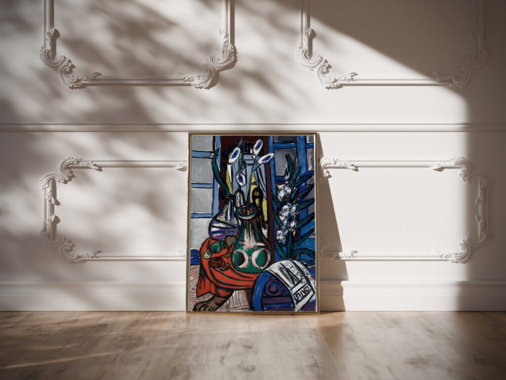 Large Still Life Interior Blue 1949 Max Beckmann video mockup