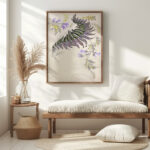 Large feather like leaf formation in black green purple and gold late 19th century Unknown 5 mockup