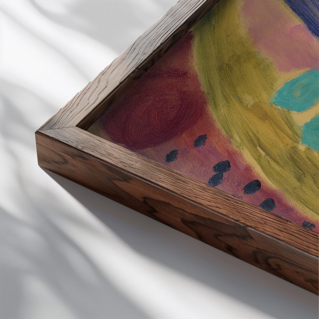 Large variation 1915 Alexej von Jawlensky close up dark wood mockup