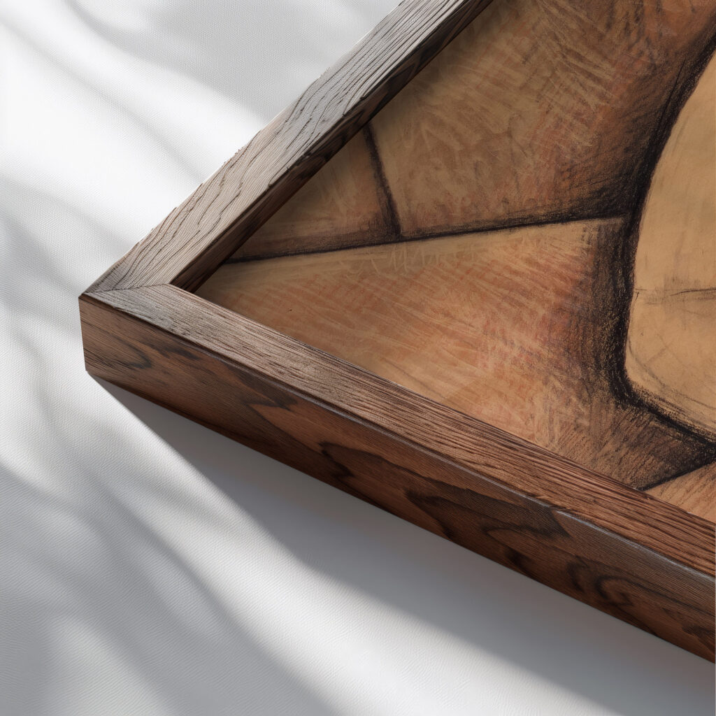 Las Tortilleras circa 1934 Alfredo Ramos Martinez close up dark wood mockup