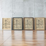 Laterne und drei Vogel around 1920 Karl Wiener framed posters mockup