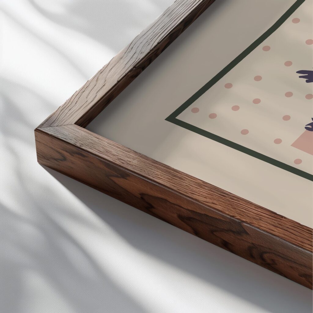 Lavender close up dark wood mockup