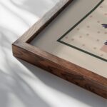 Lavender close up dark wood mockup