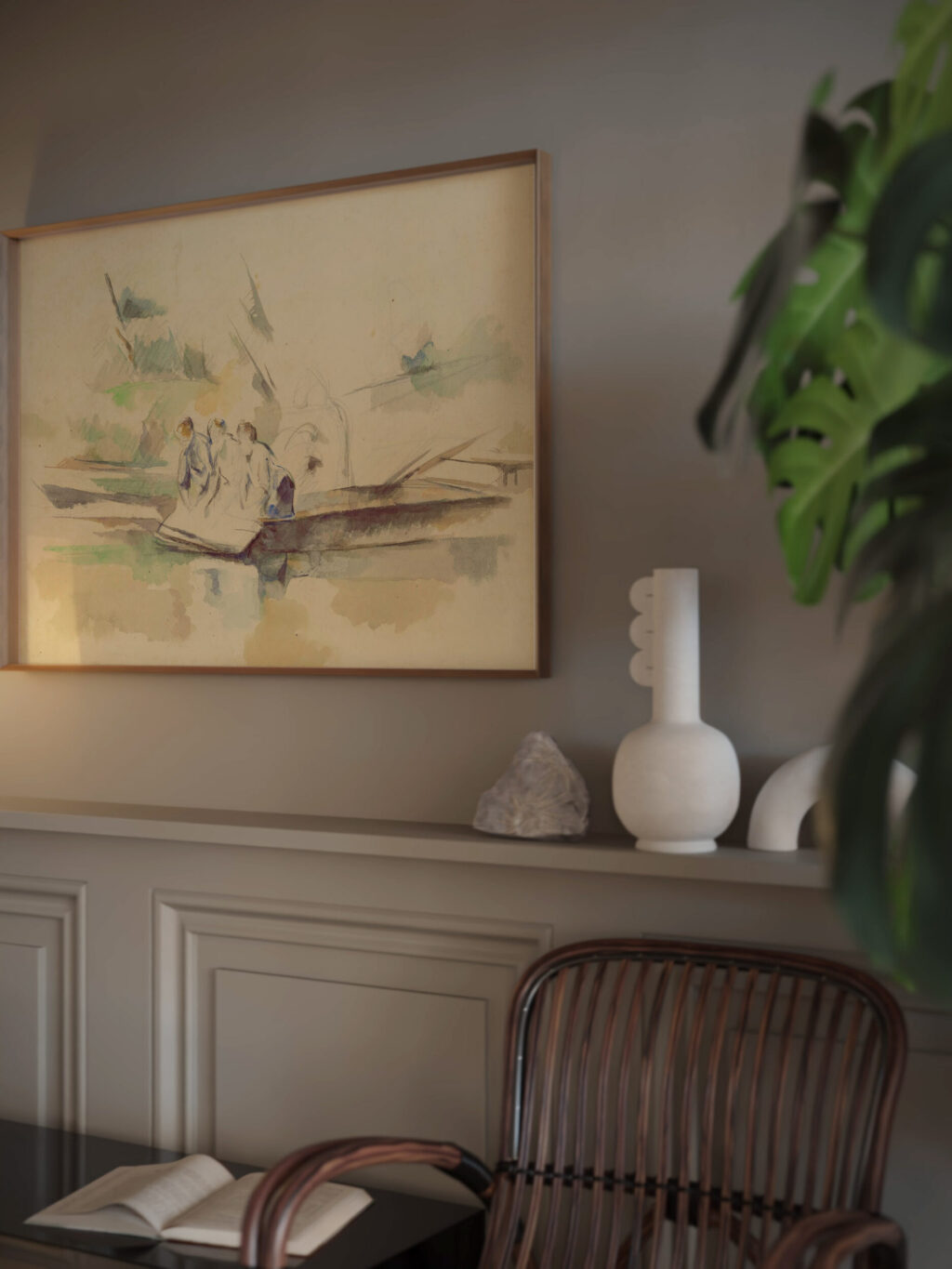 Laveuses circa 1880 Paul Cezanne video mockup