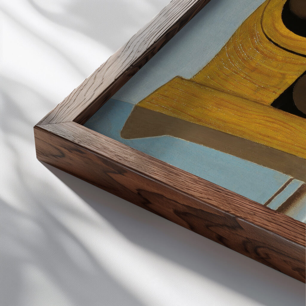Le Broc 1920 Juan Gris close up dark wood mockup