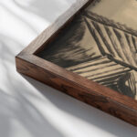 Le Couple Russe The Russian Couple ca. 1922 Ossip Zadkine close up dark wood mockup