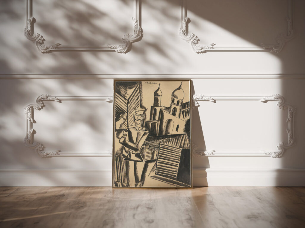 Le Couple Russe The Russian Couple ca. 1922 Ossip Zadkine video mockup