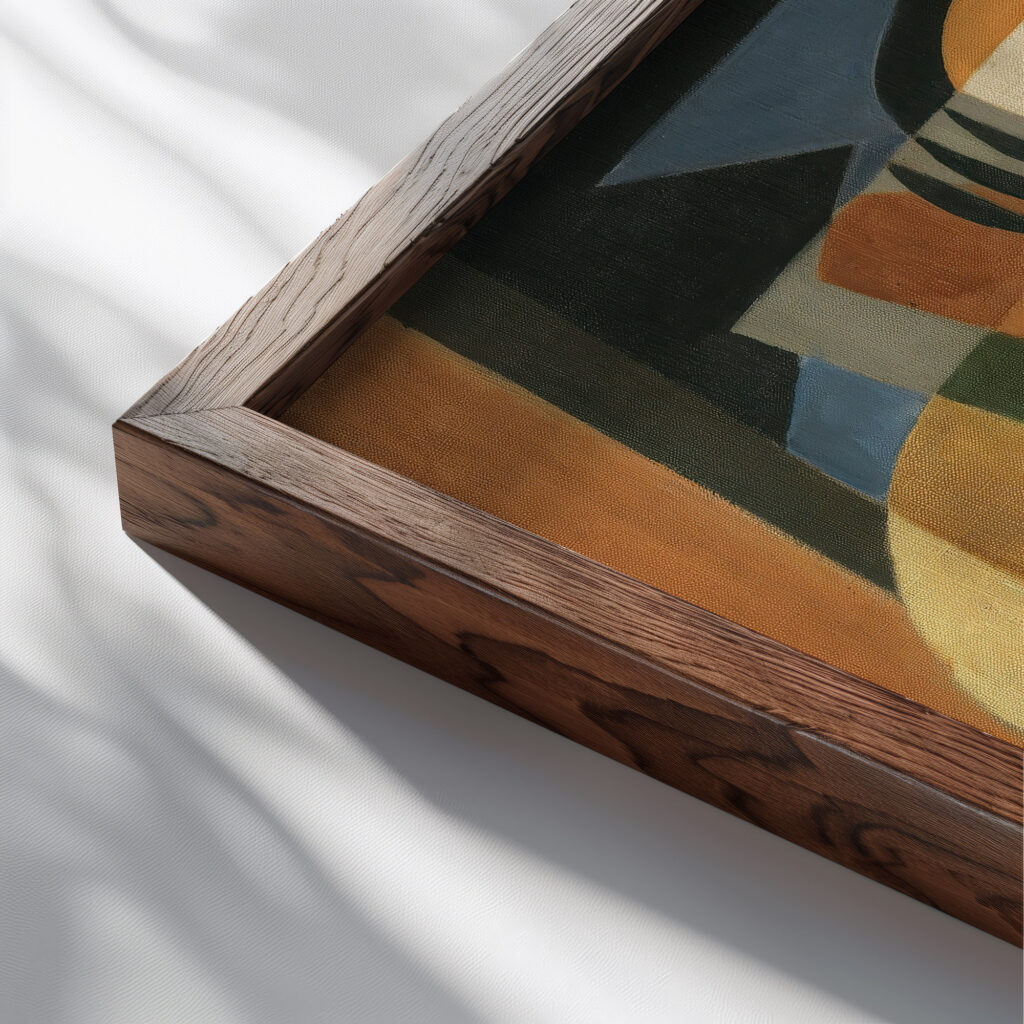 Le Joueur De Luth 1917 1918 Maria Blanchard close up dark wood mockup