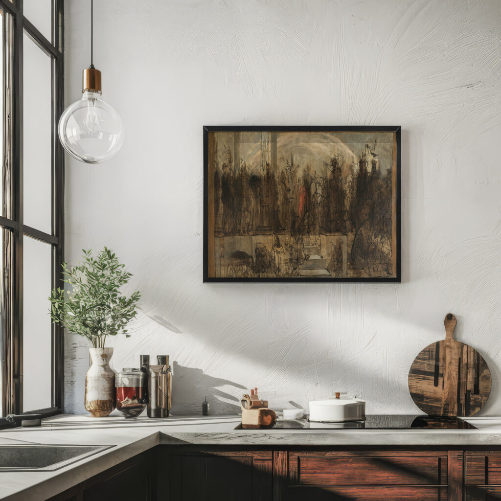 Le Jugement Universel esquisse 19th century Auguste Barthelemy Glaize 6 mockup