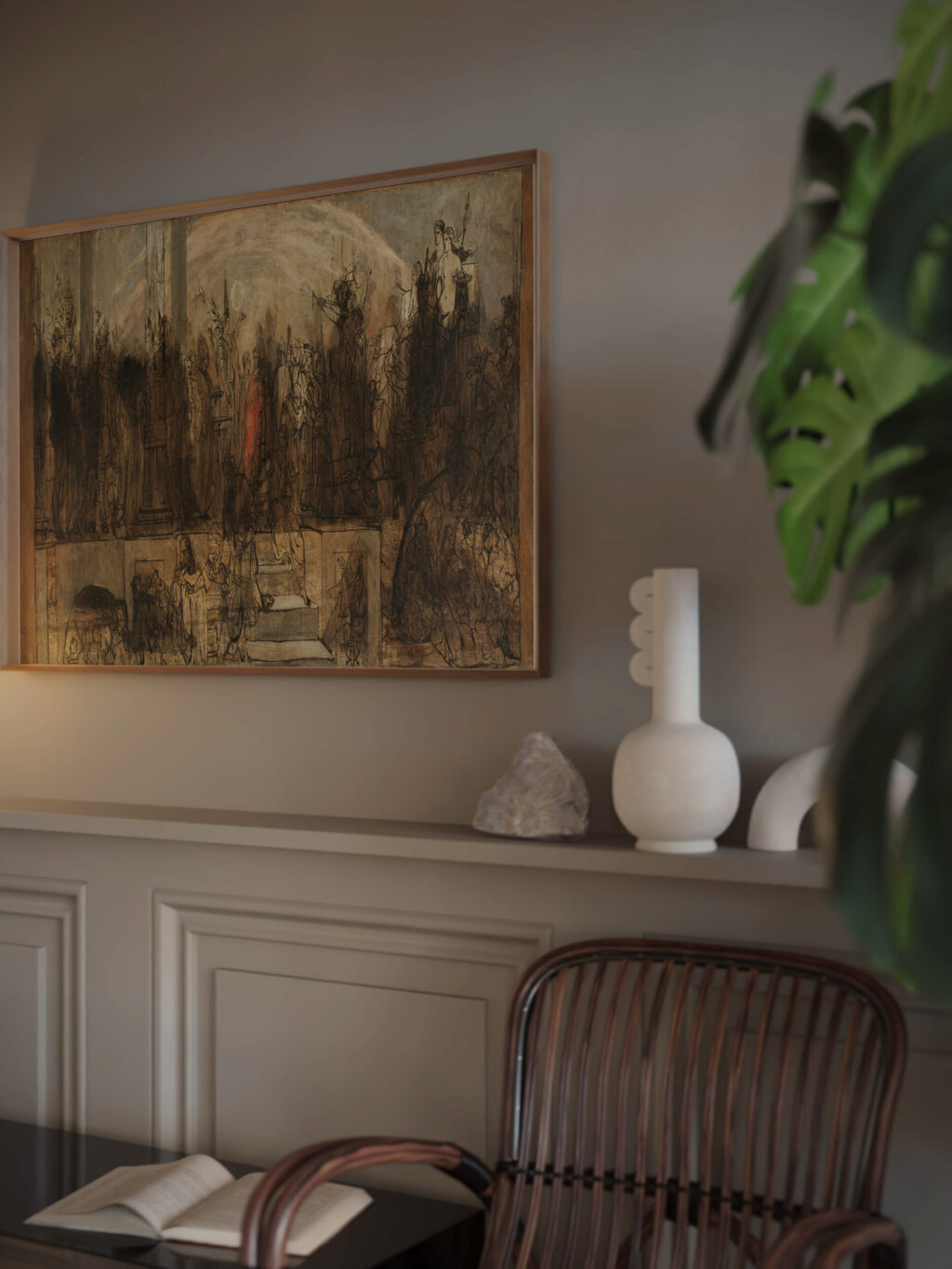 Le Jugement Universel esquisse 19th century Auguste Barthelemy Glaize video mockup