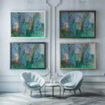 Le Pesage a Deauville circa 1930 Raoul Dufy framed posters mockup