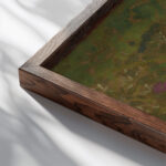 Le Petunia 1889 1890 Edouard Vuillard close up dark wood mockup Le Petunia 1889 1890 Edouard Vuillard close up dark wood mockup