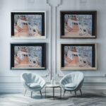 Le Pont Dun Transat 1925 Juan Gris framed posters mockup