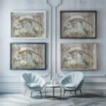 Le Pont des Trois Sautets 1906 Paul Cezanne framed posters mockup