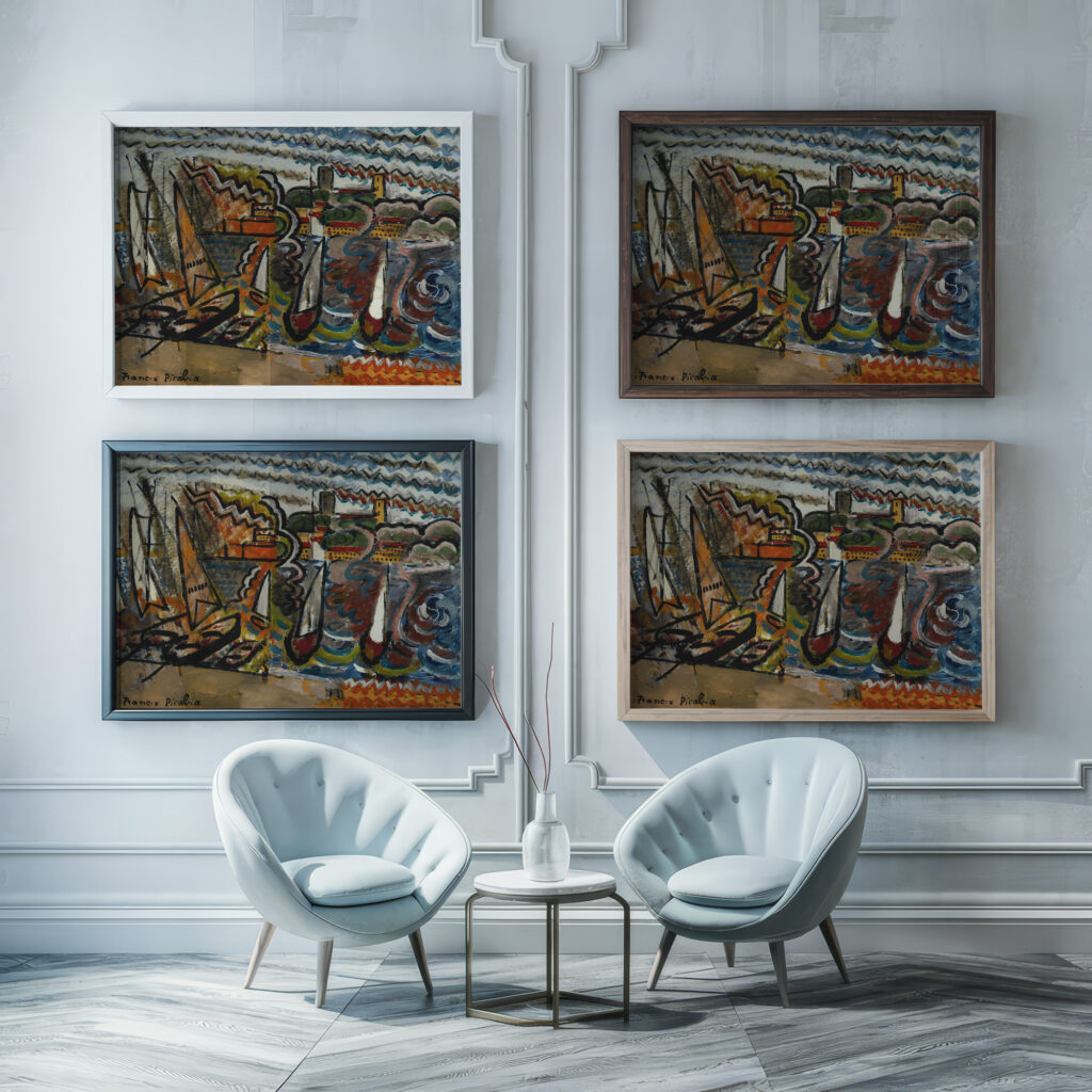 Le Port Francis Picabia framed posters mockup