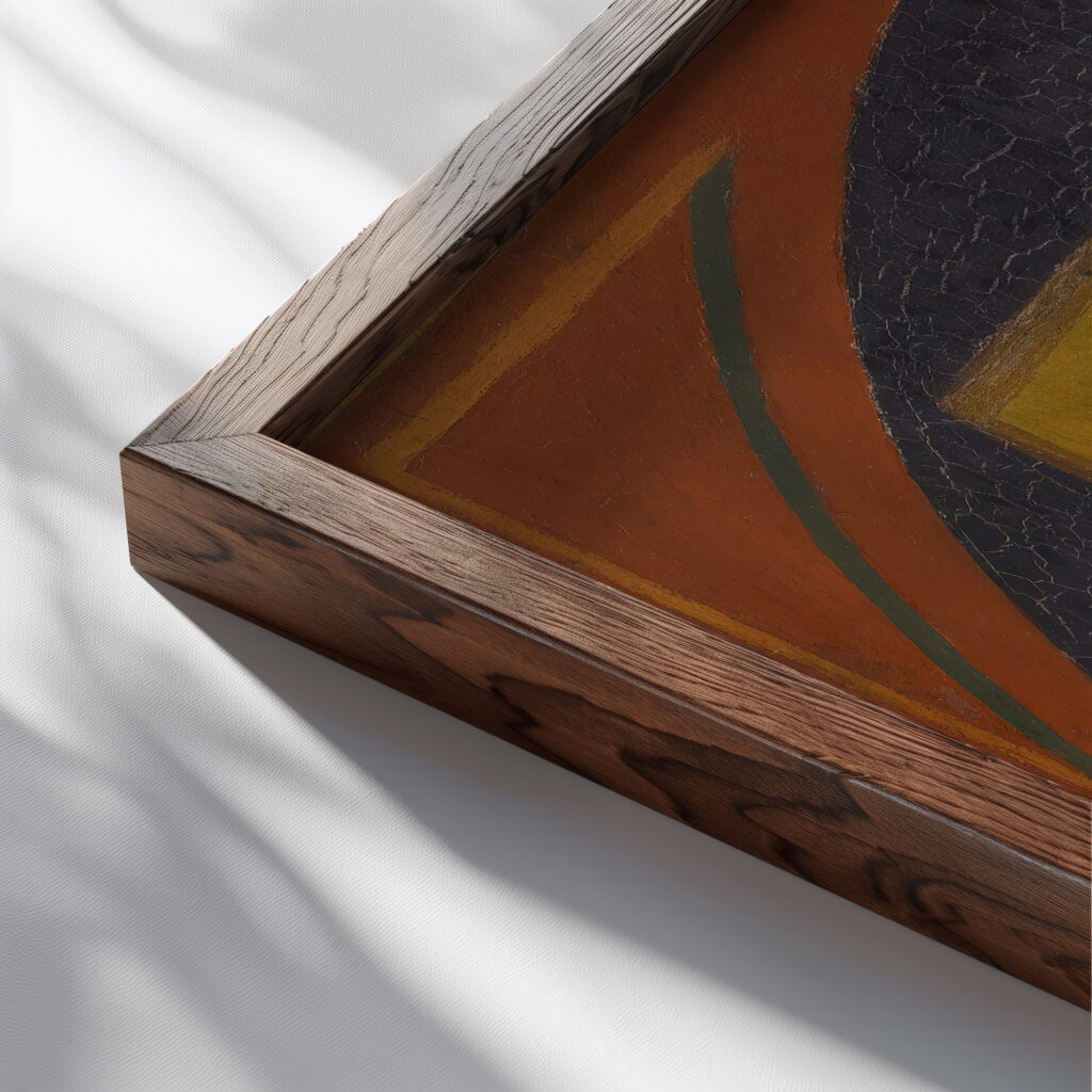 Le Raisin Noir 1923 Juan Gris close up dark wood mockup