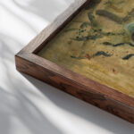 Le Taxi Boulevard a Paris circa 1905 Louis Valtat close up dark wood mockup