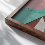 Le Village 1924 Georges Valmier close up dark wood mockup