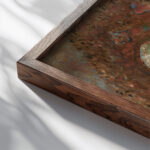 Le Vitrail Odilon Redon close up dark wood mockup