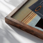 Le gueridon 1922 Juan Gris close up dark wood mockup