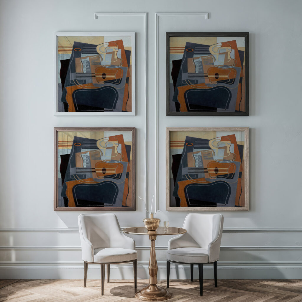 Le gueridon 1922 Juan Gris framed posters mockup