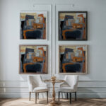 Le gueridon 1922 Juan Gris framed posters mockup